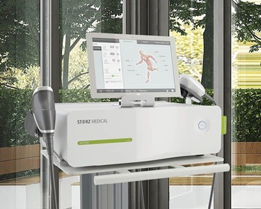 Shockwave therapy session at Kinezio